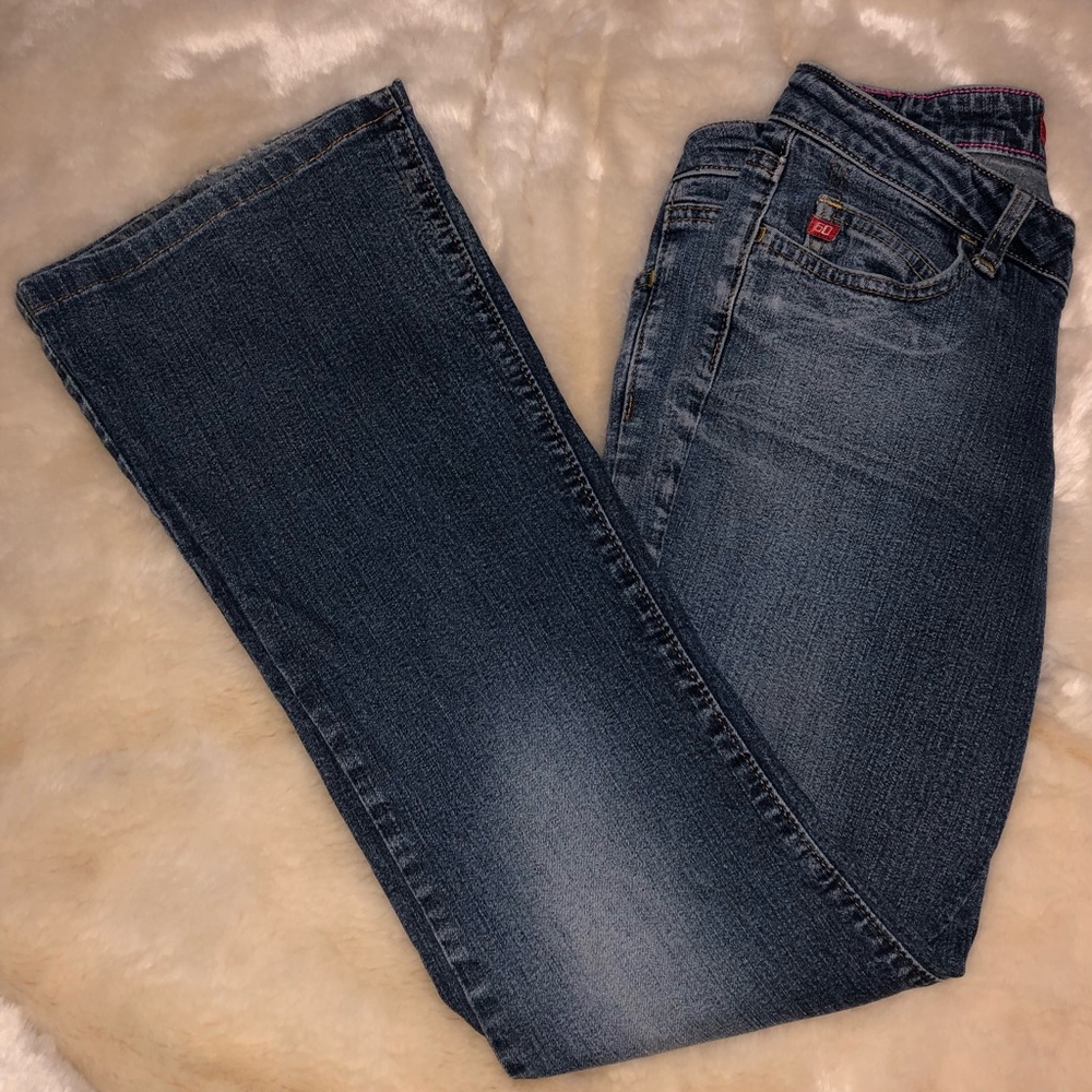 Miss Sixty Low Rise Flare Denim Dark Wash Jeans - Picture 3 of 8